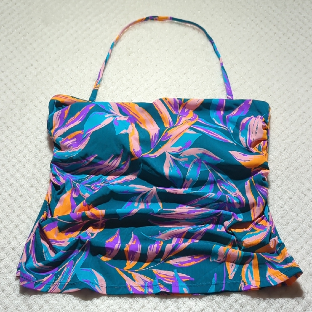 Cupshe Halter Tropical Tankini Top - Picture 2 of 6